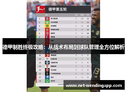 德甲制胜终极攻略：从战术布局到球队管理全方位解析