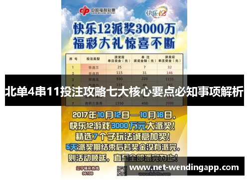 北单4串11投注攻略七大核心要点必知事项解析